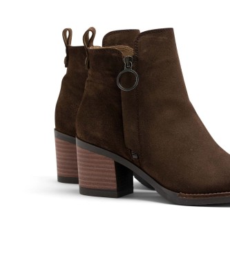 Porronet Brown Juno Leather Ankle Boots