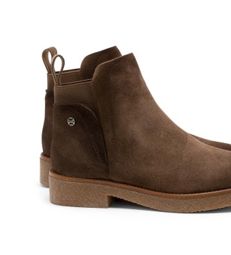 Porronet Brown Danna Leather Ankle Boots