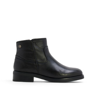 Porronet Bottines en cuir avec fermeture clair Eines black