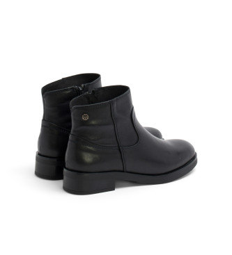 Porronet Leather Ankle Boots With Zipper Eines black