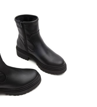 Porronet Fiala - Bottines en cuir avec fermeture clair - noir