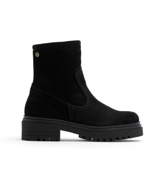 Porronet Bottines en cuir avec fermeture clair Fides noir