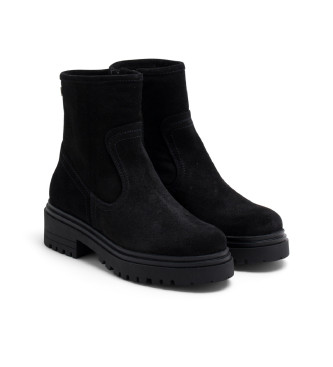 Porronet Bottines en cuir avec fermeture clair Fides noir