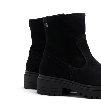 Porronet Bottines en cuir avec fermeture clair Fides noir