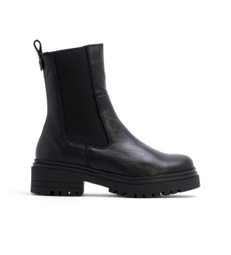 Porronet Bottines en cuir avec lastiques Filis noir