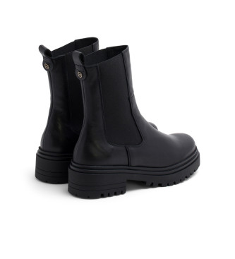 Porronet Bottines en cuir avec lastiques Filis noir