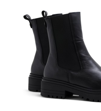 Porronet Bottines en cuir avec lastiques Filis noir