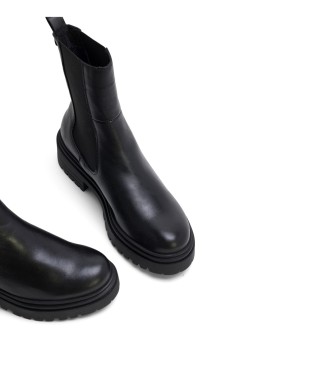 Porronet Bottines en cuir avec lastiques Filis noir