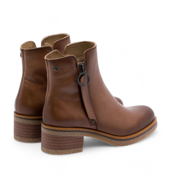 Porronet Brown Ginger Leather Ankle Boots