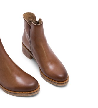 Porronet Brown Ginger Leather Ankle Boots