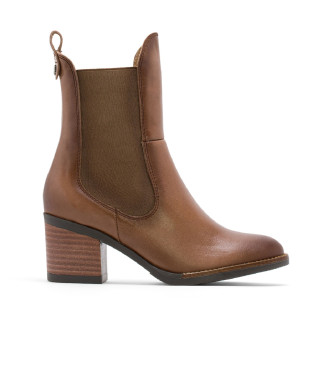 Porronet Joy taupe Elasticated Leather Ankle Boots