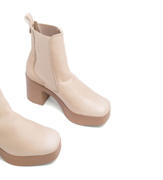 Porronet Ankle Boots With Elastic Heels Laura taupe