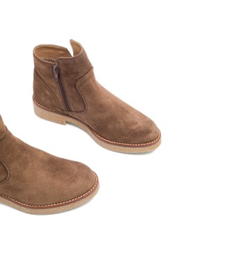 Porronet Botines de Piel Valerie marrn