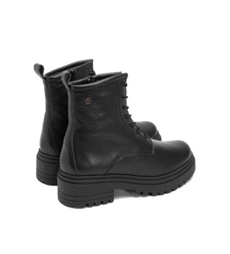 porronet Simona leather ankle boots black -Heel height 5cm
