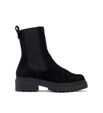 porronet Sibila leather ankle boots black -Heel height 5cm