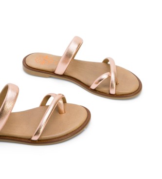 porronet Bronze Carly Leather Sandals