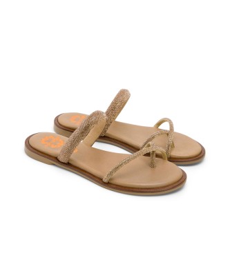 Porronet Golden Cali Leather Sandals