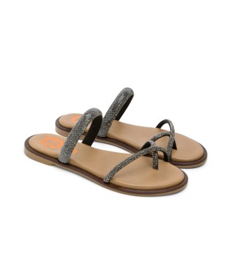 Porronet Cali Leren Sandalen grijs