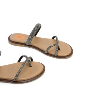 Porronet Cali Leren Sandalen grijs