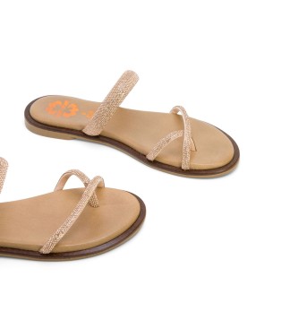 Porronet Sandali Cali in pelle bronzo