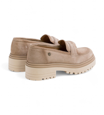 Porronet Beige Febe Leren Mocassins