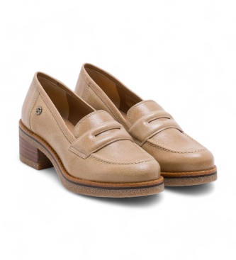 Porronet Mocassins en cuir beige Galia