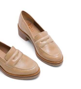 Porronet Mocassins en cuir beige Galia