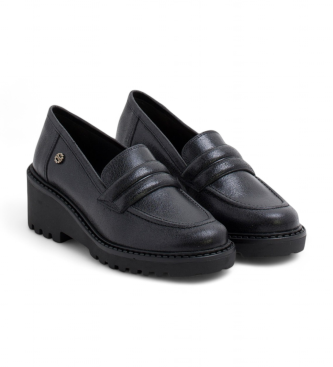 Porronet Mocassins en cuir Lari noir