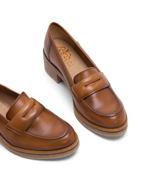 Porronet Mocassins en cuir Garazi marron