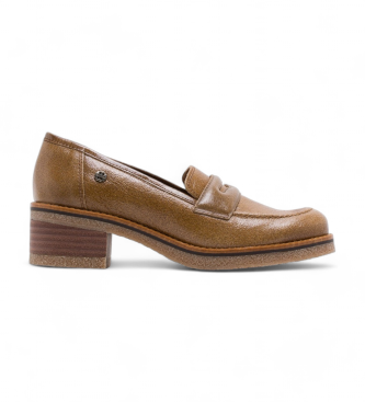 Porronet Brown Galia Leather Moccasins