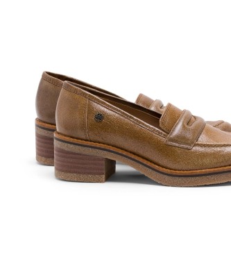 Porronet Brown Galia Leather Moccasins