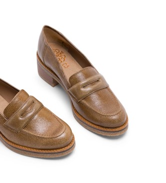 Porronet Mocassins en cuir Galia marron