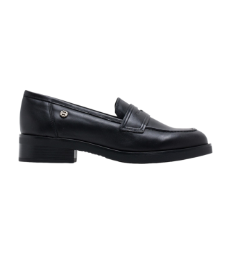 Porronet Mocassins en cuir Eva noir