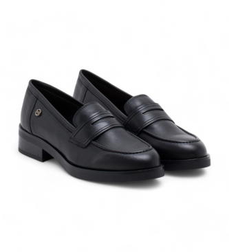 Porronet Mocassins en cuir Eva noir