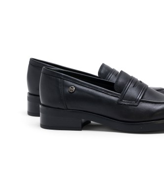 Porronet Mocassins en cuir Eva noir