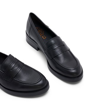 Porronet Mocassins en cuir Eva noir