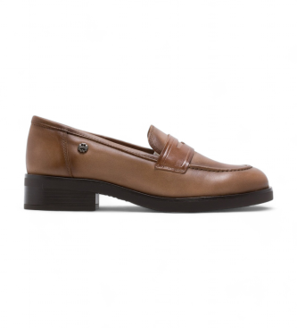 Porronet Mocassins en cuir Eva marron