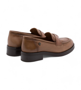 Porronet Mocassins en cuir Eva marron