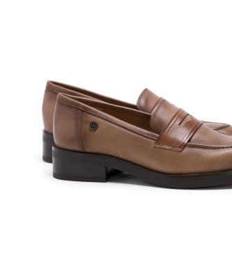 Porronet Mocassins en cuir Eva marron