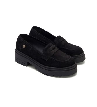 porronet Leather loafers Selma black -Heel height 5cm