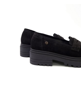 porronet Leather loafers Selma black -Heel height 5cm