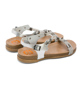 Porronet Demi silver leather sandals
