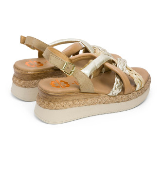 Porronet Flavia gouden leren sandalen