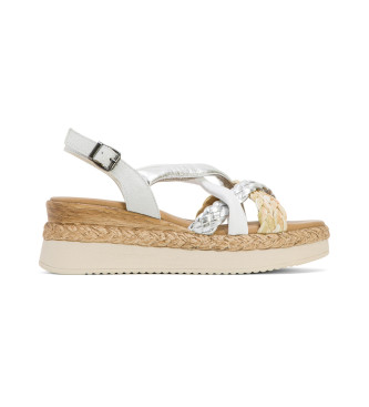 porronet Sandaler Flavia silver -Height wedge 5,5cm- -Sandalias Flavia plataado -Height wedge 5,5cm- -Sandalias Flavia plata 