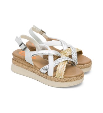 porronet Sandalen Flavia silber -Hhe Keil 5,5cm- -Sandalias Flavia plataado -Hhe Keil 5,5cm- -Sandalias Flavia plata 