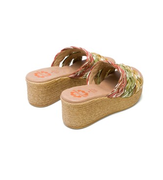 porronet Lder sandaler Ivana multicolour -Hjd 6cm