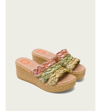 porronet Wedge Sandal With Textile Upper Ivana Colours -wedge height: 6cm