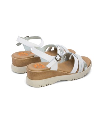 Porronet Ledersandalen Ela wei -Hhe 5cm Keil