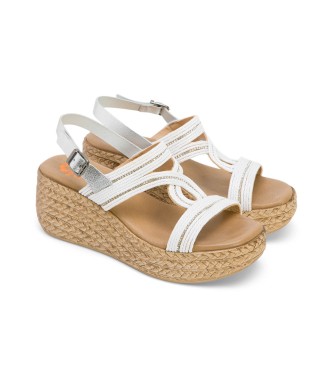 Porronet Sandalen Gala wei -Hhe Keil 6cm