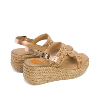 Porronet Brown Gala Sandals -Height 6cm wedge